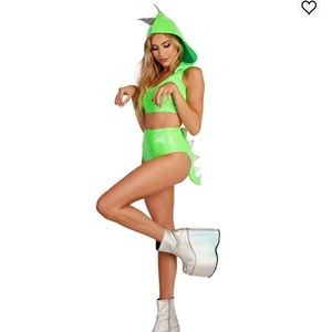 Cute dino rave outfit